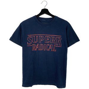 Superrradical x Stranger things logo t shirt navy